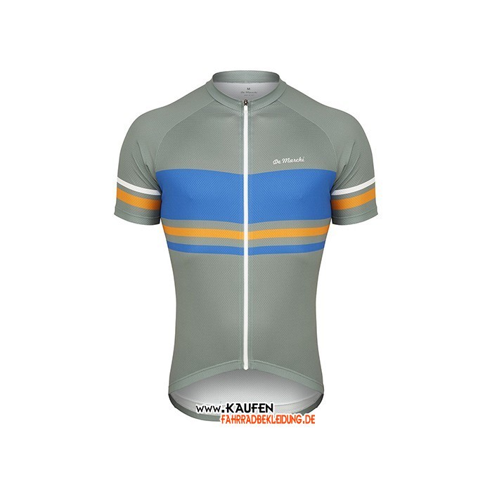 2021 De Marchi Kurzarmtrikot und Kurze Tragerhose Grun Blau